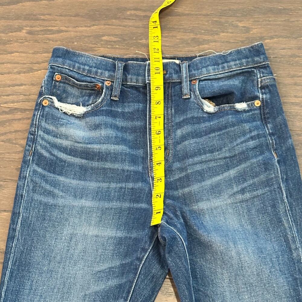 Madewell The High-Rise Slim Boyjean Jeans Size 25 Med Wash Straight Leg Stretch - Picture 7 of 10
